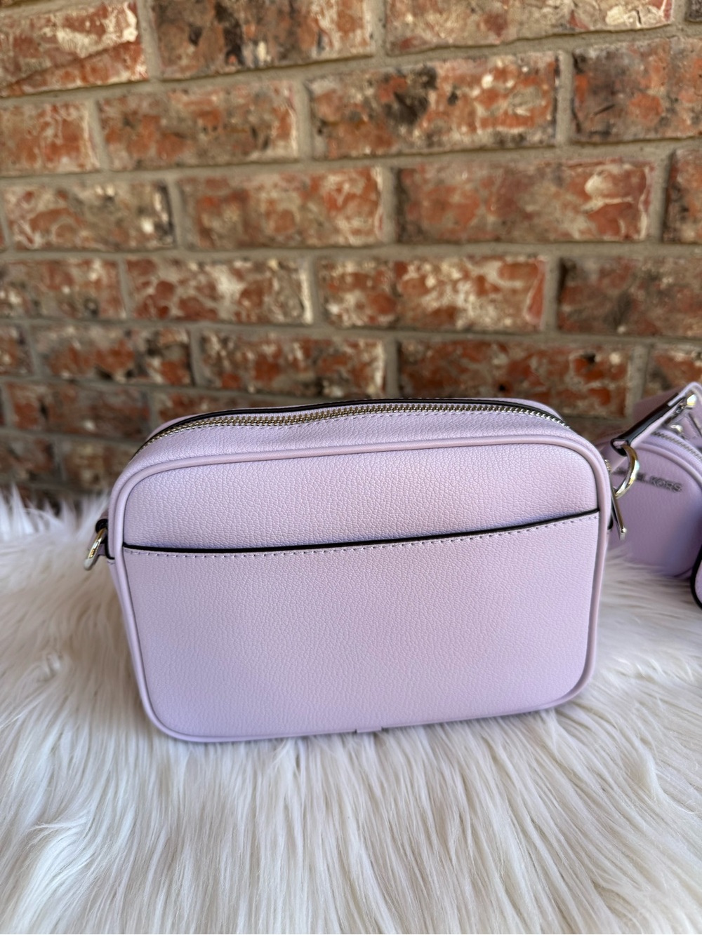 Michael Kors Lilac Leather Crossbody Camera Bag with Matching Pouches - Picture 7 of 9